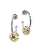 Konstantino Gaia Etched Sterling Silver Hoop Earrings