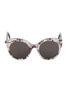 Gucci 52mm Floral Cat Eye Sunglasses
