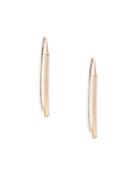 Sphera Milano Made In Italy Bendable Crescent 14k Yellow Gold Earrings