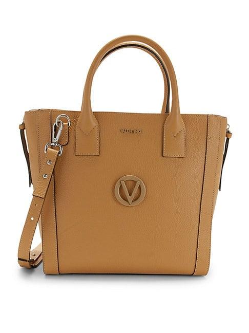 Valentino By Mario Valentino Charmont Pebbled Leather Convertible Tote