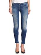 Mother The Charmer Distressed Skinny Jeans