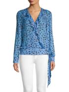 Parker Floral Ruffle Long-sleeve Blouse