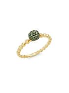 Michael Aram Green Diamond And 18k Yellow Gold Ring