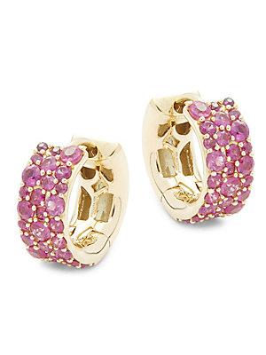 Ippolita Pink Sapphire Hoop Earrings/0.5