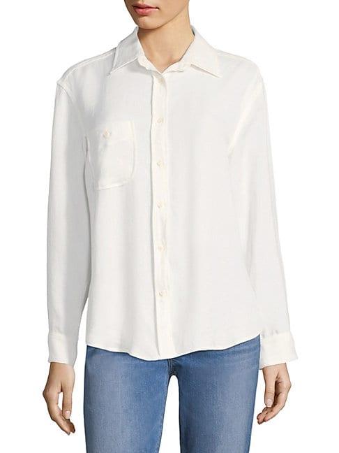 7 For All Mankind High-low Tie Button-down Shirt