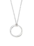 Saks Fifth Avenue Sterling Silver Twisted Round Pendant Necklace