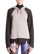 Koral Cast Slit Two-tone Hoodie