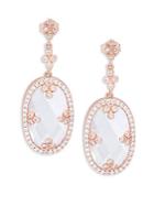 Freida Rothman Crystal And Sterling Silver Mirror Mirror Drop Earrings