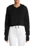 For Love & Lemons Fuzzy Cropped Hoodie