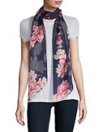 Vince Camuto Blooms Silk Scarf
