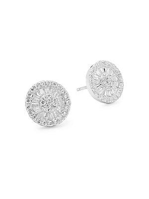 Mary Louise Designs 22k White Gold Dipped Cubic Zirconia Studs