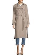 Cole Haan Notch Lapel Belted Trench Coat