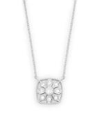 Sterling Forever Crystal And Sterling Silver Pendant Necklace