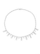 Saks Fifth Avenue Crystal Faux Pearl Drop Station Necklace
