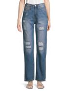 Calvin Klein Jeans Distressed High-rise Wide-leg Jeans