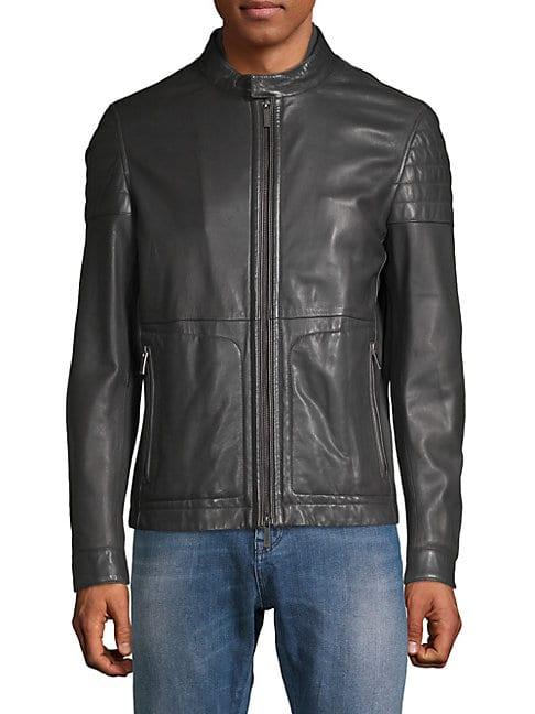 Hugo Boss Racer Leather Jacket