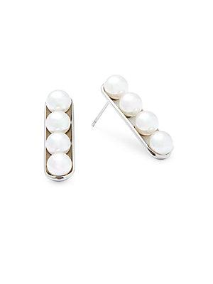 Majorica Faux White Pearl Earrings