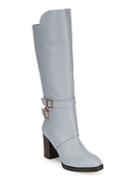 Tod's Buckle Leather Knee-high Boots