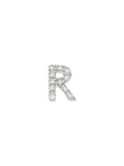 Nephora 14k White Gold & Diamond Initial R Single Stud Earring