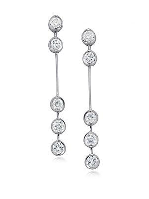 Diana M Jewels Diamond And 14k White Gold Drop Earrings