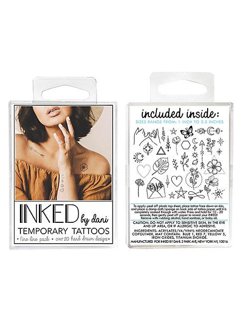 Inked By Dani Temporary Tattoos Fine Line Pack