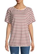 Saks Fifth Avenue Off 5th Dolphin Striped Linen Tee
