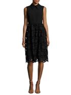 N 21 Lace Ponte Solid Dress