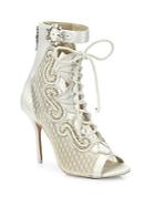 Sophia Webster Selina Embroidered Satin & Lace Booties