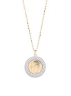 Sphera Milano Made In Italy 500 Lire 14k Yellow Gold & Sterling Silver Pendant Necklace