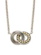 Lagos 18k Yellow Gold & Sterling Silver Interclock Pendant Necklace