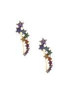 Gabi Rielle Multicolored Crystal Star Climber Earrings