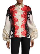 Carolina Herrera Floral Long-sleeve Shirt