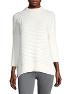 French Connection Ribbed Mockneck Cotton Sweater