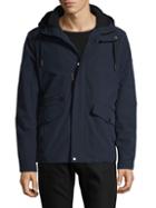 Calvin Klein Soft Shell Faux Fur-lined Hooded Jacket