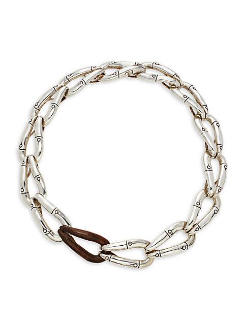 John Hardy Sterling Silver & Bamboo Link Necklace