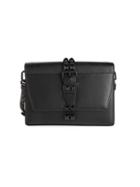 Prada Blacktone-embellished Leather Crossbody Bag