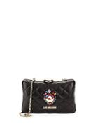 Love Moschino Quilted Leather Embellished Crossbody Bag
