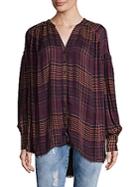 Free People Come On Over Button-down Top