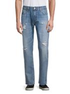 J Brand Eli Ripped Straight Tapered Jeans