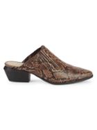 Splendid Hailee Ii Snakeskin-print Point-toe Leather Mules
