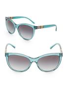 Burberry Gray Gradient Wayfarer Sunglasses