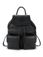 Valentino By Mario Valentino Simeon Leather Drawstring Backpack