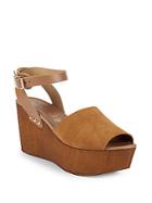 Seychelles Paddle Suede Ankle-strap Wedge Sandals