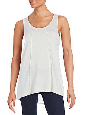 August Silk Side-lace Tank Top