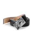 Valentino Garavani Leather Plaque Belt