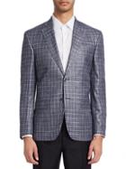 Saks Fifth Avenue Collection Plaid Bamboo Sportscoat