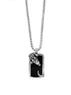 Effy Eclipse Onyx And Sterling Silver Crocodile Necklace