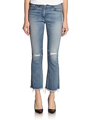 3x1 Distressed Cropped Jeans
