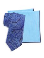 Ted Baker London 2-piece Paisley Silk Tie & Cotton & Silk-blend Pocket Square Set