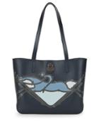 Longchamp Classic Graphic Leather Tote